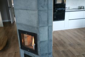 Важенка угловая с дополнительным ярусом облицовка талькохлорит